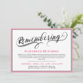 Zwemel denken aan Black Pink Death Jubileum Kaart (Staand voorkant)