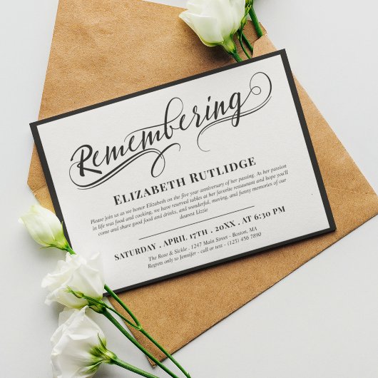 Zwemel denken aan Black White Death Jubileum Kaart