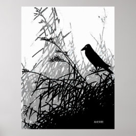 Zwemel en vogel poster
