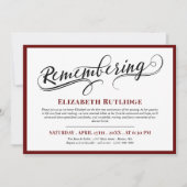 Zwemel me herinneren aan Marsala Red Death Jubileu Kaart (Voorkant)