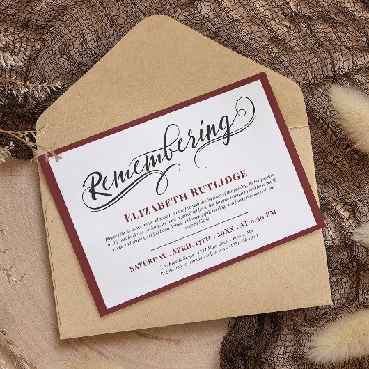 Zwemel me herinneren aan Marsala Red Death Jubileu Kaart