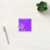 Zwemel Monogram Colorful Paarse Douane Naam Post-it® Notes (Kantoor)