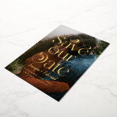 Zwemel sparen de Datum Classy Typografie Folie Uitnodiging (Gedraaid)