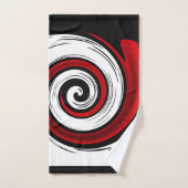 Zwemel vloeibare cirkel moderne zwarte witte kleur bad handdoek (Handdoek)