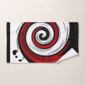 Zwemel vloeibare cirkel moderne zwarte witte kleur bad handdoek (Handdoek)