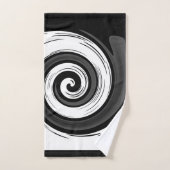 Zwemel vloeibare cirkel moderne zwarte witte kleur bad handdoek (Handdoek)