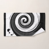 Zwemel vloeibare cirkel moderne zwarte witte kleur bad handdoek (Handdoek)
