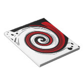 Zwemel vloeibare cirkel moderne zwarte witte kleur notitieblok (Schuin)