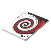 Zwemel vloeibare cirkel moderne zwarte witte kleur notitieblok (Linkerzijde)