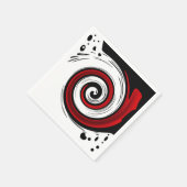 Zwemel vloeibare cirkel moderne zwarte witte kleur servet (Hoek)