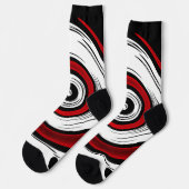 Zwemel vloeibare cirkel moderne zwarte witte kleur sokken (Links)