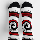 Zwemel vloeibare cirkel moderne zwarte witte kleur sokken (Top)