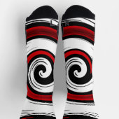 Zwemel vloeibare cirkel moderne zwarte witte kleur sokken (Top)