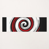 Zwemel vloeibare cirkel moderne zwarte witte kleur yogamat (Achterkant (horizontaal))