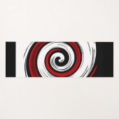 Zwemel vloeibare cirkel moderne zwarte witte kleur yogamat (Voorkant (horizontaal))