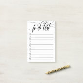 Zwemele kalligrafie - checkbox om lijst te doen - post-it® notes (Op bureau)