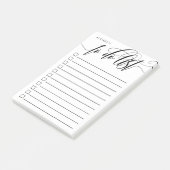 Zwemele kalligrafie - checkbox om lijst te doen - post-it® notes (Schuin)