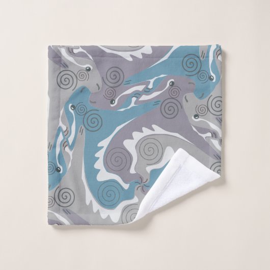 Zwemelen 3 Blauwe smaragd Bathroom doekset Bad Handdoek (Wasdoekje)