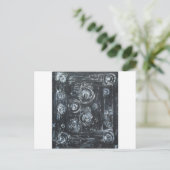 Zwemelen (abstract expressionisme) briefkaart (Staand voorkant)