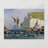 Zwemelen bij Etretat Briefkaart (Voorkant)