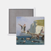 Zwemelen bij Etretat Magneet (Voorkant / Achterkant)