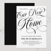 Zwemelen Calligrafie Nieuwe thuishuishouding Kaart (Voorkant / Achterkant)