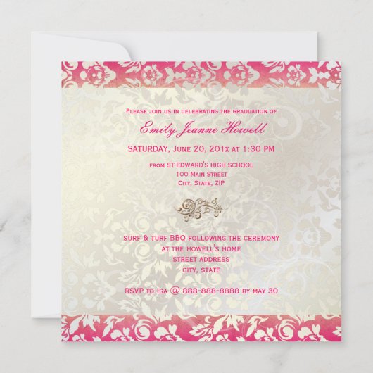 /Zwemelen/Damascus/Afstuderen, aanpasbaar Kaart (Achterkant)