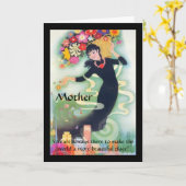 Zwemelen en bloemen Moederdag Kaart (Gele Bloem)