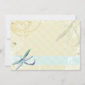 Zwemelen en Dragonfly Foto bruiloft Opslaan Datum Save The Date (Achterkant)