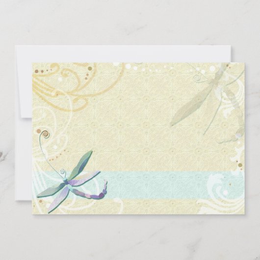 Zwemelen en Dragonfly Foto bruiloft Opslaan Datum Save The Date (Achterkant)