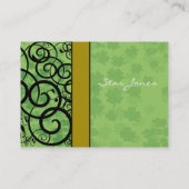 Zwemelen en klaver en shamrocks Galore Visitekaartje (Achterkant)