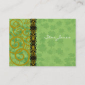 Zwemelen en klaver en shamrocks Galore Visitekaartje (Achterkant)