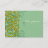 Zwemelen en klaver en shamrocks Galore Visitekaartje (Achterkant)