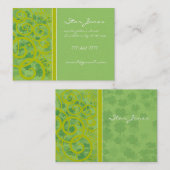 Zwemelen en klaver en shamrocks Galore Visitekaartje (Voorkant / Achterkant)