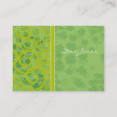 Zwemelen en klaver en shamrocks Galore Visitekaartje (Achterkant)