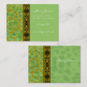 Zwemelen en klaver en shamrocks Galore Visitekaartje (Voorkant / Achterkant)