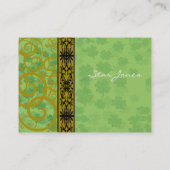 Zwemelen en klaver en shamrocks Galore Visitekaartje (Achterkant)