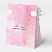 Zwemelen en ronddraaien Roze wolken Bedankdoosjes (Achterkant)