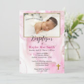 Zwemelen en ronddraaien Roze wolken Uitnodiging to (Staand voorkant)