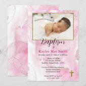 Zwemelen en ronddraaien Roze wolken Uitnodiging to (Voorkant / Achterkant)