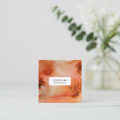 Zwemelen en spetters waterverf visitekaartje vierk (Staand voorkant)