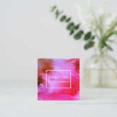 Zwemelen en spetters waterverf visitekaartje vierk (Staand voorkant)