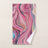 Zwemelen en Waves - roze gouden handdoeken set (Handdoek)