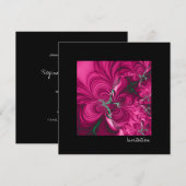 Zwemelen ・ Fractal Art ・ Roze & Groen Kaart (Voorkant / Achterkant)