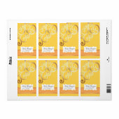 Zwemelen - Gele Adresetiketten Etiket (Full Sheet)