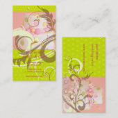 Zwemelen/gouden sproeiers visitekaartje (Voorkant / Achterkant)