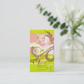 Zwemelen/gouden sproeiers visitekaartje (Staand voorkant)