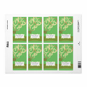 Zwemelen - Groene Adresetiketten Etiket (Full Sheet)