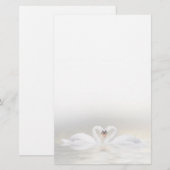 Zwemelen hart briefpapier (Voorkant / Achterkant)