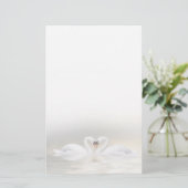 Zwemelen hart briefpapier (Staand voorkant)